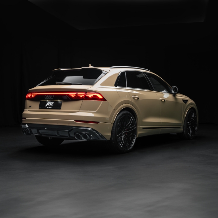 abt-services-gallery-three-quarter Rear three-quarter view of gold ABT-tuned Audi SUV